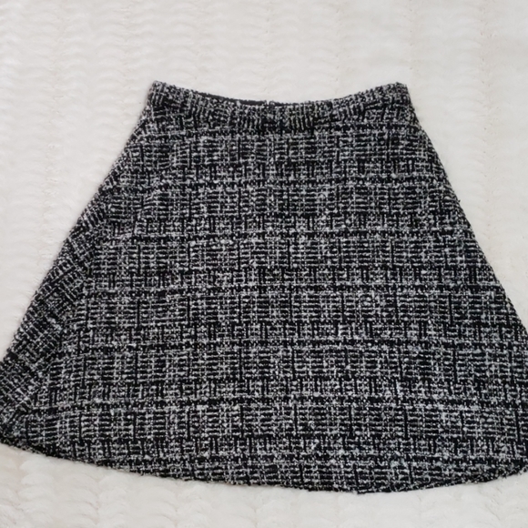 NWT Banana Republic black&gray tweed circle skirt - Picture 2 of 8